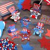 ReliThick 1153 Pcs 4th of July Arts and Craft Kits for Kids DIY Patriotic Craft DIY Star Ornament Patriotic Star Ornaments Decoration Red White Blue Glitter Star Stickers Craft Classroom Home Activity