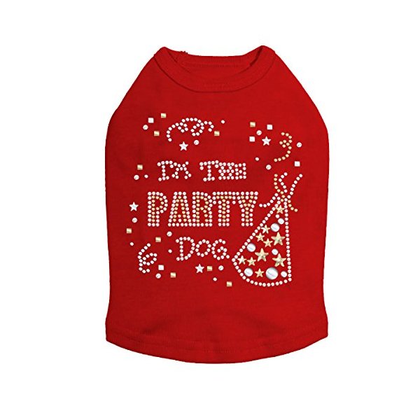 Party Dog Dog Shirt L RED