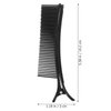 Beaupretty Hair Combs, 3 Pieces Hair Stylist Non Slip Hair Clips Comb Rat Tail Teasing Clip Comb Hair Coloring Styling Tools Highlighting Comb Hair Rollers for Salon Home (Black)
