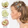 TEBIEKOY 24Pcs Small Hair Clips, Flower Hair Clip for Women Girls Kids Teens Mini Claw Clips Ponytail Clips Cute Tiny Hair Claw Clip Little Girl Hair Accessories for Toddlers