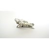 Small clear crystal cluster alligator hair clip for fine thin hair