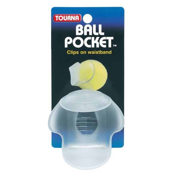 Tourna Ball Poclket Tennis Ball Waist Clip Holder-Clear