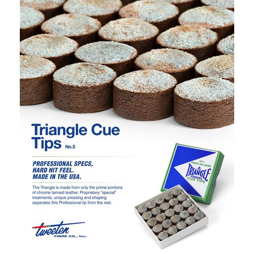 Tweeten Triangle Billiard Pool Cue Tips - 13 mm, Pack of 3