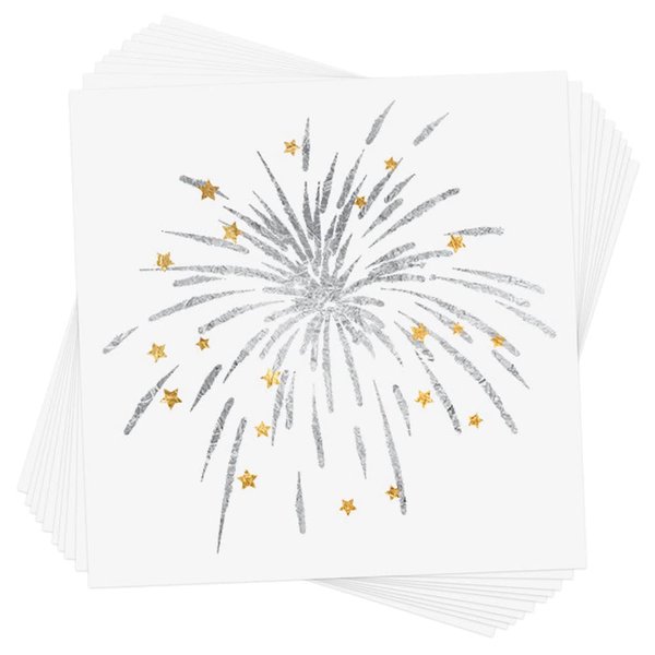 FIREWORK metallic temporary tattoos set | Flash Tattoos| metallic foil tattoo | New Years | Celebration | Party Favor