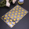 JHere 100 Pack Gold Polka Dot Candy Bags with 100Pcs Gold Metallic Twist Ties, Clear Plastic Treat Bags for Cookie Candy Snack Gift Wrapping Party Favor - 5.1'' by 8.2'' by 1.5''