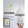 LOHAS Super Bright Light Bulbs, 250-300W Equivalent, 3400LM E26 Garage LED Bulb, 3000K Soft White, 30 Watt High Lumen LED Bulb, w/E39 Adapter for Commercial Warehouse Workshop Factory Backyard, 2 Pack