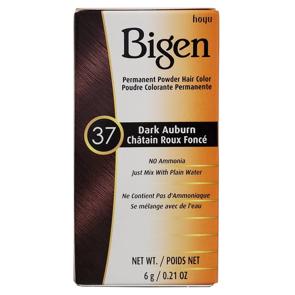 Bigen Powder Hair Color #37 Dark Auburn 0.21oz (2 Pack)