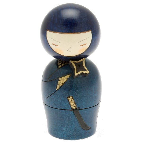 Usaburo Japanese Kokeshi Doll, Mysterious Ninja