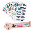 105 PCS Chicago City Skyline Flag Stickers Temporary Tattoos Stickers Birthday Party Decorations Supplies Favors Decor Cute Illinois Tattoo Sticker Gifts for Kids Boys Girls School Prizes Carnival
