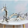 HIGH GODO Dragon Building Blocks Sets for Adults, White Mechanical Dragon Animal Building Model Collectible Display Toys, Cool Creative Gifts for Boys Teens Fans (1485 Pieces)