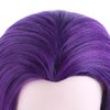 PATTNIUM Dark Purple Bob Wig Purple Wig for Women Short Straight Purple Wig Synthetic Cosplay Halloween Party Costume Wig (Dark Purple)