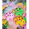 Roaqua 30 Ocean Mini Turtle animal Fidget Pop Gifts Prizes For Kindergarten Kids,Bulk Mini Birthday Graduation Summer Party Favors for Classroom students