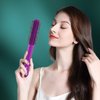 RHOS Round Brush for Blow Drying, Curling/Straightening - 1.5 inch Round Hair Brush for Bangs, Thin, Short, Curly Hair , Heat Resistant Hair Brush for Women and Men, Purple