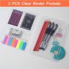 A5 Refill Paper, 200 Lined Pages, 5 Tabs Binder Divider, 160 PCS Index Tabs with Ruler, 2 PCS PVC Pockets, Binder Inserts for Refillable Planner Organizer