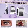 B&Q Eyelash Extension Kit with Bottom Lash Extension 10-18mm 40D D Curl Lash Clusters Kit with Bottom Lashes DIY Lash Extension Kit Bond and Seal Lash Applicator (Kit-40D-D-MIX10-18)