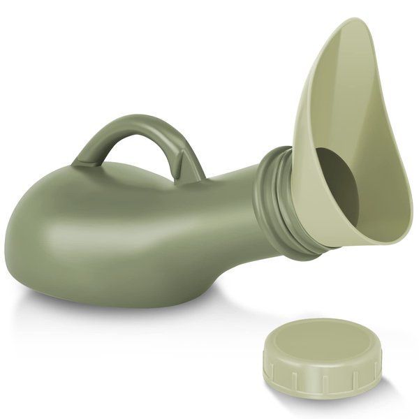 OUTFANDIA Female Urinal Spill Proof 1000ML- Urinal for Women & Men - Unisex Pee Funnel - Portable Women's Urinal - Sturdy Female Urination Device for Car Travel, Road Trip Essentials