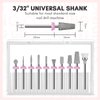 Makartt Nail Drill Bits, 10Pcs Dimond Sanding Bit Set for Nail Drill E File, 2023 Upgraded Cuticle Cleaner Nail Gel Polish Remover Tool for Acrylic Nails Manicure Nail Prep, Nail Salon Home DIY Use