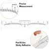 100Pcs Eyebrow Ruler Sticker Disposable Eyebrow Mapping Ruler Sticker for Microblading Permanent Makeup Henna, Brow Stencil Adhesive Measuring Shaper Tool LEES A.M.