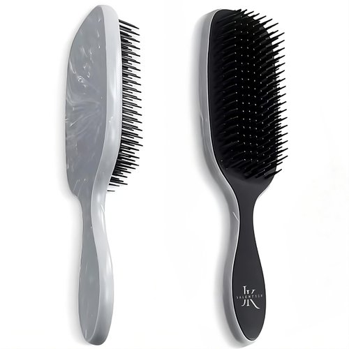 Jk Valenteen Pro Detangling Hair Brush - Tangle-Free Detangler for Wet & Dry Hair - Reduces Breakage, Removes Knots, Curls Separation, Perfect Detangle Brush for Curly Hair, Thick Hair, Women & Kids