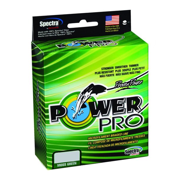 POWER PRO Powerpro Braided Spectra Fiber Fishing Line Moss Green (150 Yd/15-Lb Test)