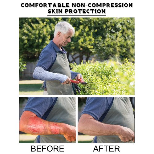 Janmercy 3 Pairs Elderly Arm Sleeves for Thin Skin Protective Arm Covers with Thumb Hole Arm Elbow Protectors from Abrasions Bruising Sun Exposure for Women Men (Black, Gray, Blue)