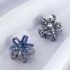 Decorative Hair Clips 2Pcs Mini Hair Claw Clips Retro Crystal Hair Clip No- Slip Metal Grip Jaw Clips Fancy Hair Barrette Clamp Hair Catch Clips for Women Girls Rhinestone Hair Clips