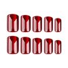 24Pcs Wine Red Press on Nails Cat Eye Fake Nails Medium Square Fake Nails with Glitter & Gradient Designs Glossy Acrylic Nails for Women and Girls Full Cover Stick on Nails for Women and Girls