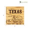 Totally Bamboo Texas State Puzzle 4 Piece Bamboo Coaster Set with Case