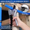 iCrimp PVC Pipe Cutter Cuts up to 1-5/8", Heavy-Duty Aluminum Ratchet Pipe Cutter Tool, Easy One-hand Operation Tube Cutter, PEX Cutting Tool for PEX, PVC, Platic Hose and Plumbing Pipe