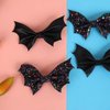 4Pcs Halloween Black Bat Hair Clips for Women Girls, Halloween Bows Hair Clips Alligator Barrette Gothic Bat Wing Hair Accessories for Kids Cosplay Costume Party (Black Bat 4pcs)