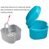 OBTANIM 2 Pack Denture Bath Cup Case Box Holder Storage Soak Container with Strainer Basket for RetainersTravel False Teeth Cleaning (Blue, Green)