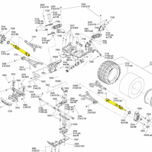 Hard Steel Front Rear Driveshaft Upgrades Parts for E-Revo Mini Summit Slash 1/16 RC Car 4pcs/Set (Black)