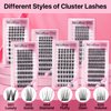 Miuffue Lash Clusters DIY Eyelash Extensions 72 Pcs Cluster Eyelash Extensions Individual Lashes Wispy False Eyelashes Super Thin Band Soft Mixed Tray Eyelash Clusters (Iconic, C-8-16mix)