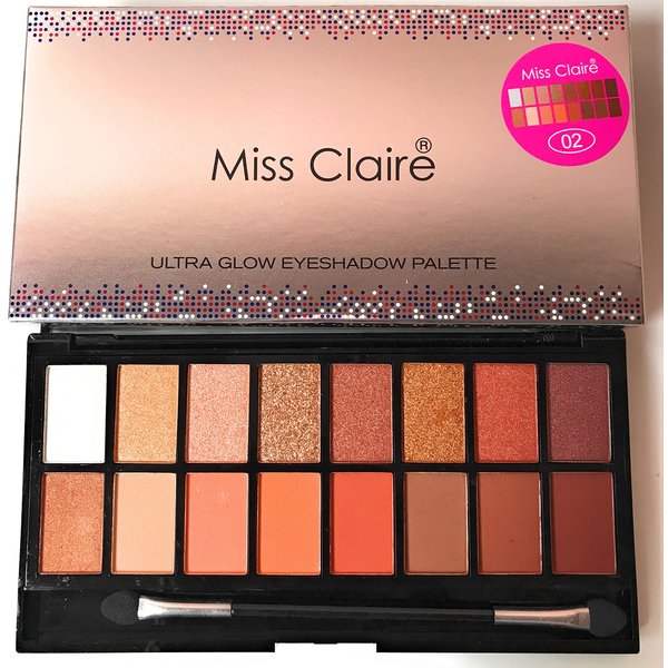 Miss Claire Ultra Glow Eyeshadow Palette 2, Multi, 16 grams, Multicolor, 16 g