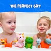 SplashEZ Mold Free Bath Toys for Babies & Toddlers, Animal No Hole Bath Toys, No Mold for Tub, Beach, Pool, BPA-Free, Dishwasher-Safe, Infant Bath Toys No Holes 0 1 3 6 12 18 Months