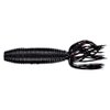 YAMAMOTO 4" Fat Ika - Realistic Soft Plastic Fishing Lure Baits with Grub-Style Body and Tube-Style Skirt - 10 Pack, Black with Small Red, 4'' Fat IKA