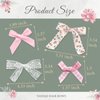 YAEISM Pink Bow Clips 12PCS Coquette Bows Hair Ribbon Floral Bow Hair Clips Lace Hair Bows Plaid Mini Bow for Hair Girls Cute Y2k Hair Barrettes