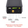 Talentcell Rechargeable 72W 100Wh 12V/8300mAh 9V/11000mAh 5V/20000mAh DC Output Lithium ion Battery Pack for LED Strip, CCTV Camera and More, Portable Li-ion Batteries with AC/DC Charger