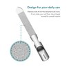 Nail File,Mini Professional Double Sided Stainless Steel Nail File with Non-Slip Handle and Leather Case,Nail Buffering Files Washable,Metal Nail File for Men and Women