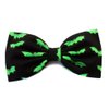 Green Neon Halloween Bats Hair Bow (Alligator Clip)