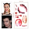 Bezall 10 Sheets Halloween Zombie Makeup Temporary Tattoos, Realistic Fake Scar Bloody Wound Stitch Tattoo Stickers Waterproof for Halloween Party Cosplay