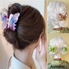 ZGONOUY 6Pcs Butterfly Hair Clips for Women Claw Clips - Double Layer Textured Butterfly Claw Clips, 2.5in Butterfly Clips, Cute Hair Clips Girls Hair Clips Butterfly Hair Accessories (Candy Colour)