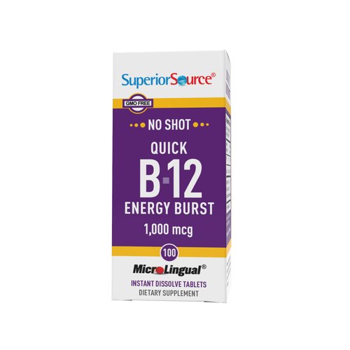 Superior Source Quick Vitamin B12 Energy Burst (100 Tablets)