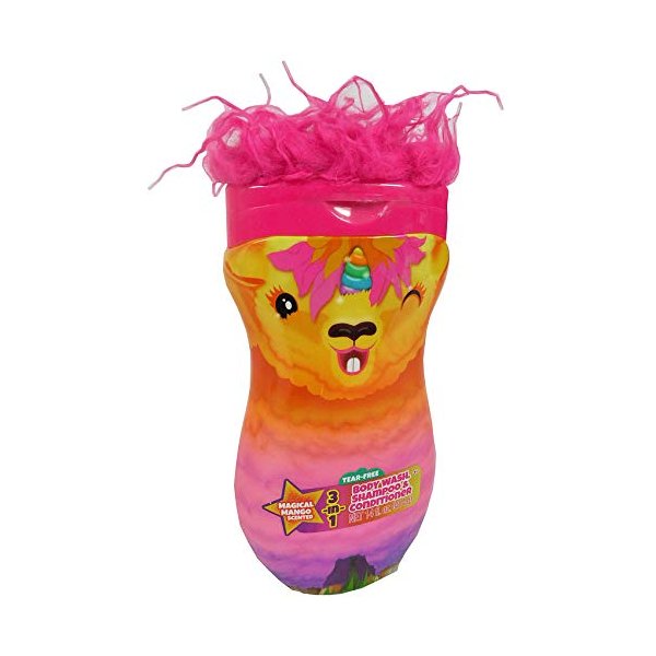 CMG LLAMA-CORN MANGO SCENTED 3-IN-1 BODY WASH, SHAMPOO & CONDITIONER, 14 FL OZ