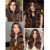 PURSHINE Clip in Hair Extensions 4PCS 22Inch Reddish Brown Long Wavy Curly Clip in Extensions for Women Invisible Seamless Natural Clip in Extensions Hairpieces