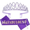 Casoty 90th Birthday Sash and Tiara for Women, 90th Birthday Decorations Women, 90th Birthday Decorations for Women, 90th Birthday, 90 Birthday Sash, 90th Birthday Gifts for Women