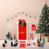 31Pcs Christmas Elf Fairy Door Kit - Miniature Accessories Garden Wooden Decorations Craft Set(Red)