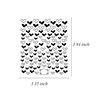 Black Hearts Nail Art Stickers for Nail Art Designs and Nail Decorations Self Adhesive Nail Decals for Women Girls Kids for Fingernails Acrylic Nails Decor (6 Sheets)