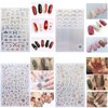 TOROKOM 12 Sheets Metallic Self-Adhesive Nail Stickers for Women, 3D Metallic Star Moon Leaf Line Nail Design Stickers Decals Manicure Fingernail Decorations Gift for Women Girls