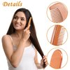 6 Pieces Handmade Wooden Comb Wood Hair Comb Wooden Beard Comb Natural Green Sandalwood Wide and Fine Teeth Comb Set with Anti Static and No Snag Handmade Brush for Kids, Women and Men (Cute Style)